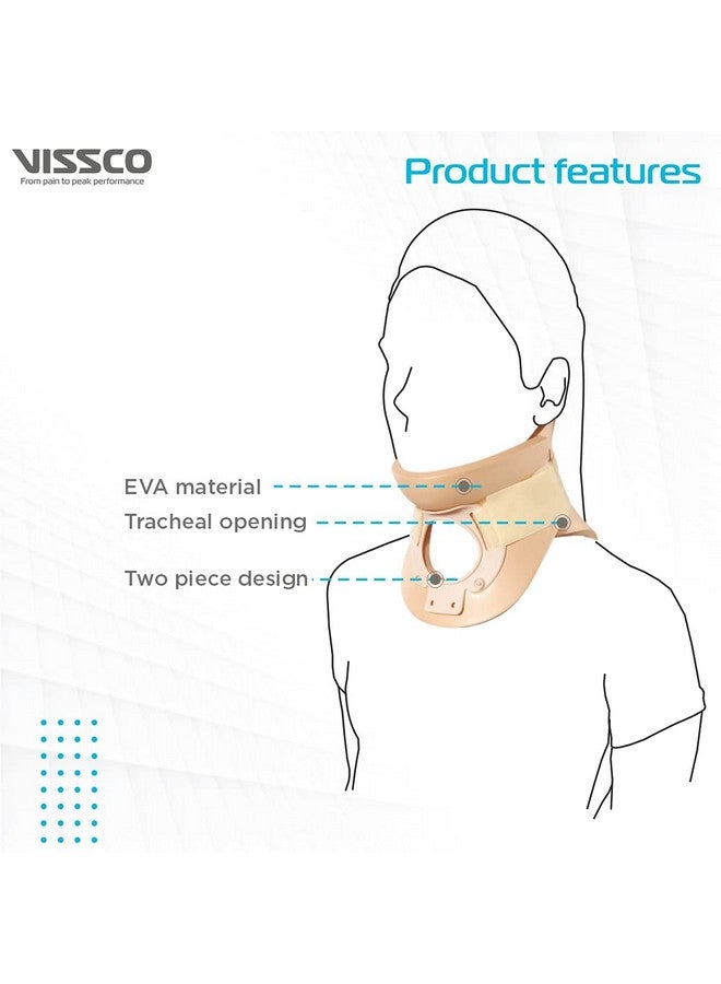 VISSCO دعامة عنق فيسكو (فيلادلفيا) ، دعم للرقبة - لتثبيت العمود الفقري العنقي وتخفيف الألم - كبير (بيج) - Image 3