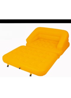 Inflatable Couch, Air Couch, and Blow-Up Couches for Bedroom Foldable Lounger with Backrest for Outdoor and Indoor Use.