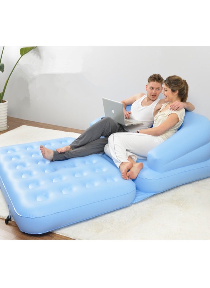 Generic - Inflatable Couch, Air Couch, and Blow-Up Couches for Bedroom Foldable Lounger with Backrest for Outdoor and Indoor Use. - Image 1