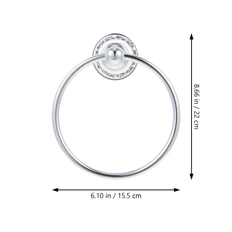 Stainless Steel Chrome Towel Ring Wall Mounted Bathroom Holder Accessory - Image 3