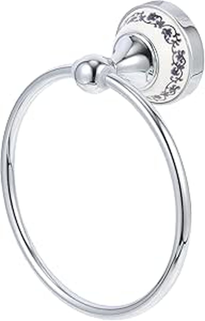 Stainless Steel Chrome Towel Ring Wall Mounted Bathroom Holder Accessory - Image 1