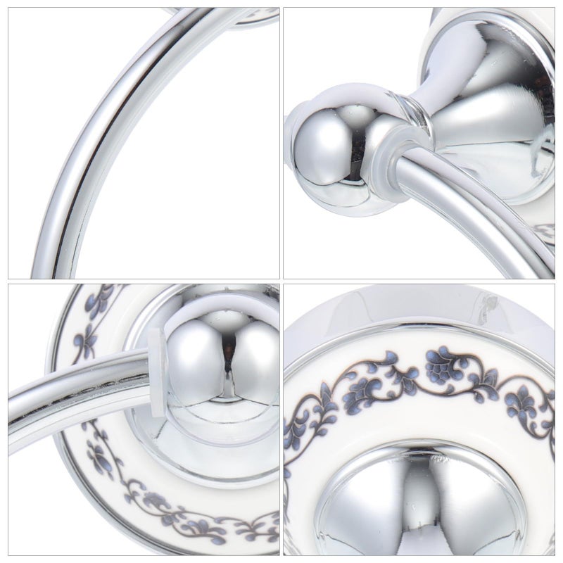 Stainless Steel Chrome Towel Ring Wall Mounted Bathroom Holder Accessory - Image 4