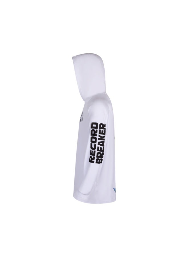 Qassar QSR-KINGFISH RECORD BREAKER WHITE HOODIE - Image 2