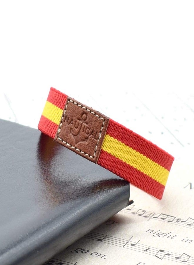 BDM Bracelet with The Flag of Spain. Elastic Nautical Bracelet with a Piece of Leather. - Image 4