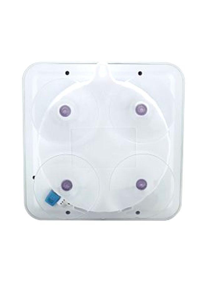 NIBEMINENT Water Resistant Digital Wall Clock White 6.6x6.6x2.36inch  - Image 2