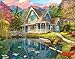 CHengQiSM 100 Piece Puzzles for Kids Summer House 100 Piece Puzzles for Adults Mountain Villa Landscape 100 Pieces Puzzle for Kids Ages 48 Mountain Cottage Oil Painting Puzzle for Seniors Teens - Image 2