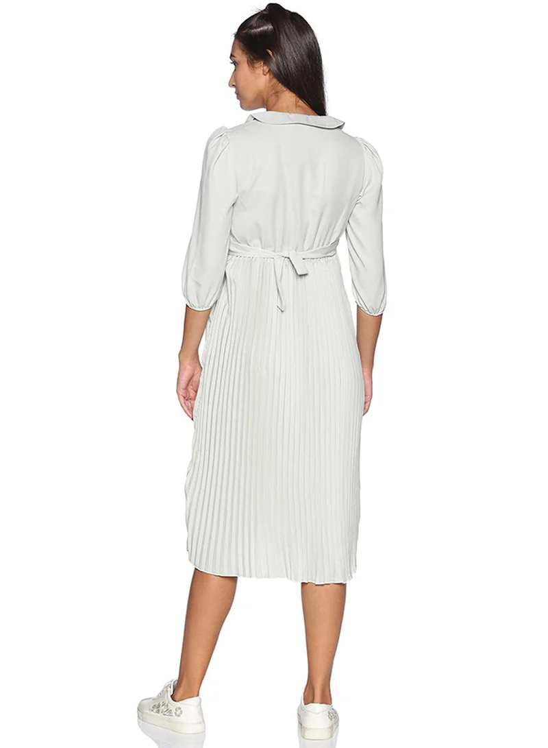 Pinacolada  Women's Off-White Pleated Tie-Up Dress for Women | Best Price UAE
