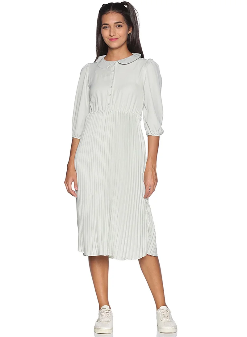 Pinacolada  Women's Off-White Pleated Tie-Up Dress for Women | Best Price UAE