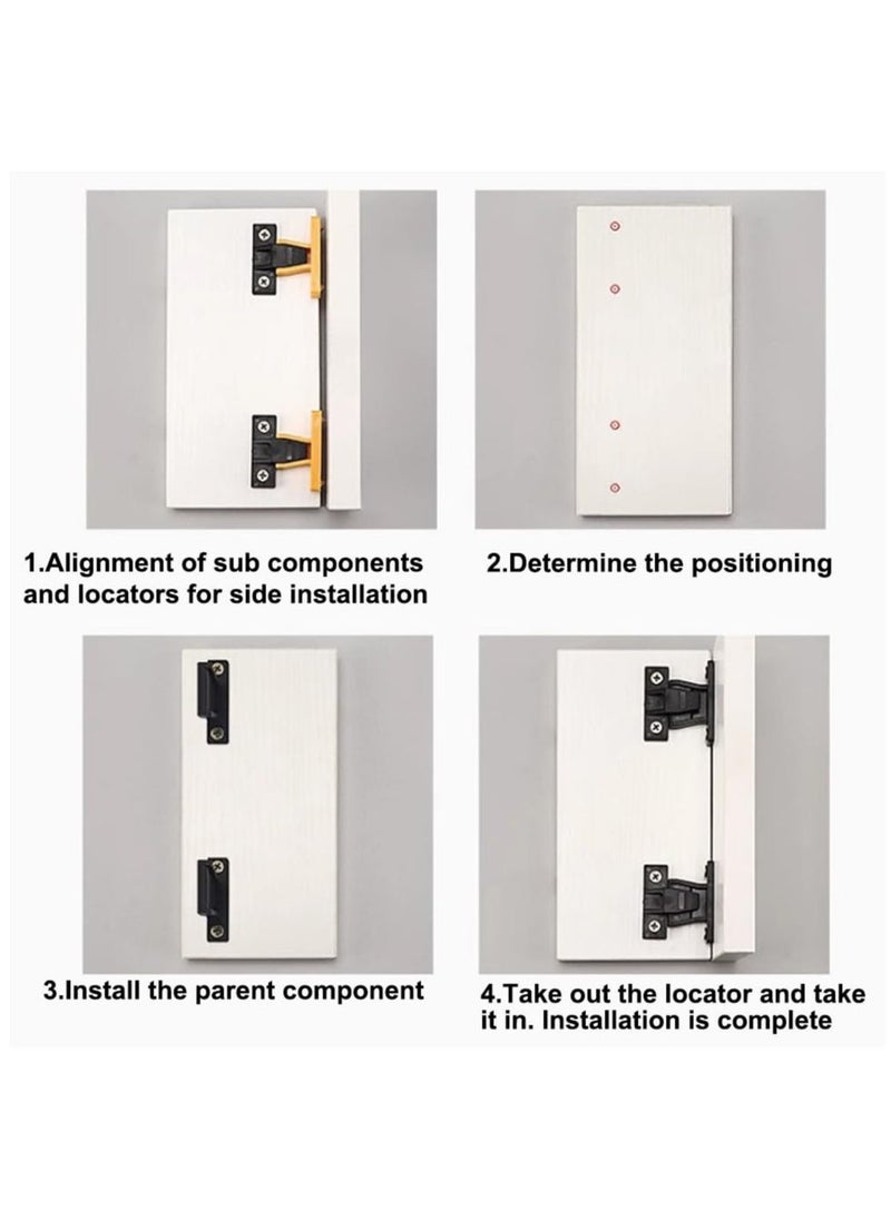 Excefore - 20 Pairs Push In Plinth Panel Furniture Connectors Bracket Fixings With 80 Screws For Furniture Installation Move The Panel - Image 1