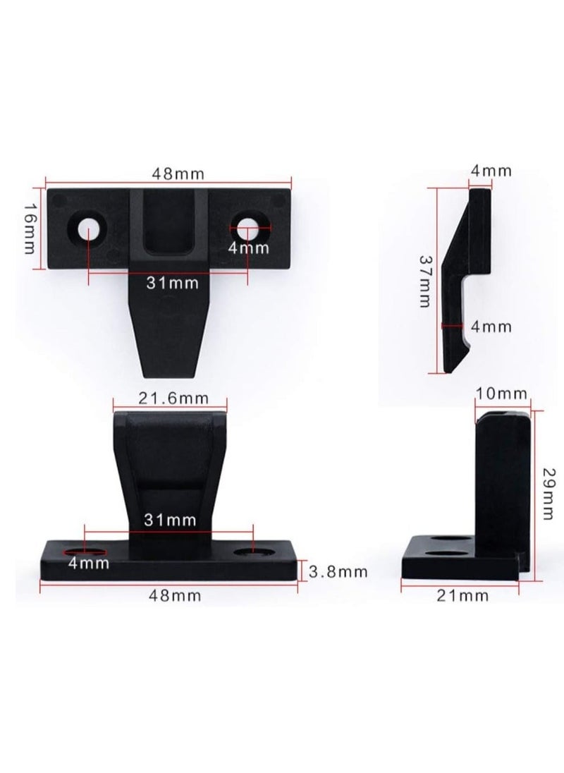 Excefore - 20 Pairs Push In Plinth Panel Furniture Connectors Bracket Fixings With 80 Screws For Furniture Installation Move The Panel - Image 1