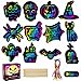 MGparty Scratch Paper Art for Kids 96 Pcs Halloween Magic Rainbow Scratch Paper Off Cards Set for Kids Crafts Arts Supplies Halloween Party Games Ornaments Birthday Gift - Image 3