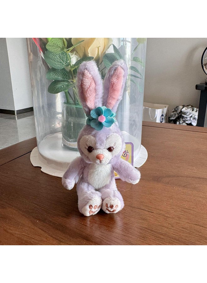 Sweet Face Star Dailou Shirley May Belle Plush Small Doll Bag Hanging Accessories Tote Bag Dragon Bag Pendant Keychain-Color:Sitting Bunny-Height:Pendant - Image 1