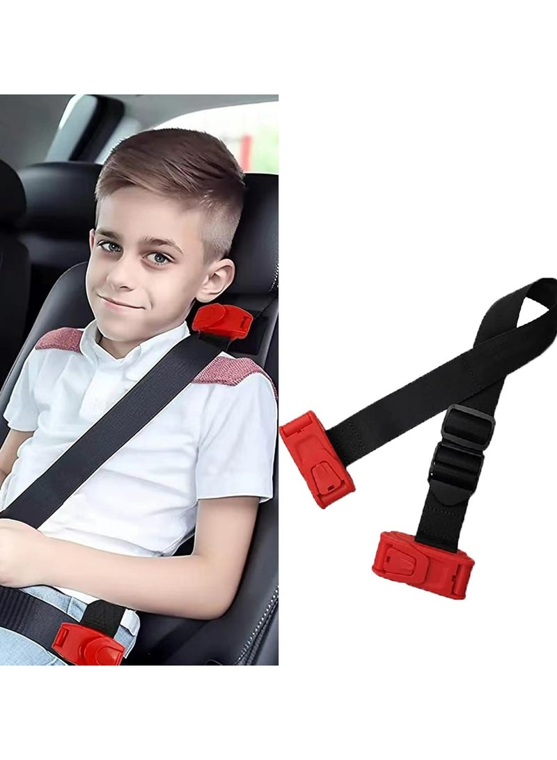 Oasisgalore Child Safety Seat Belt Adjuster - Buckle Protector for Car Seats (Red)  - Image 1