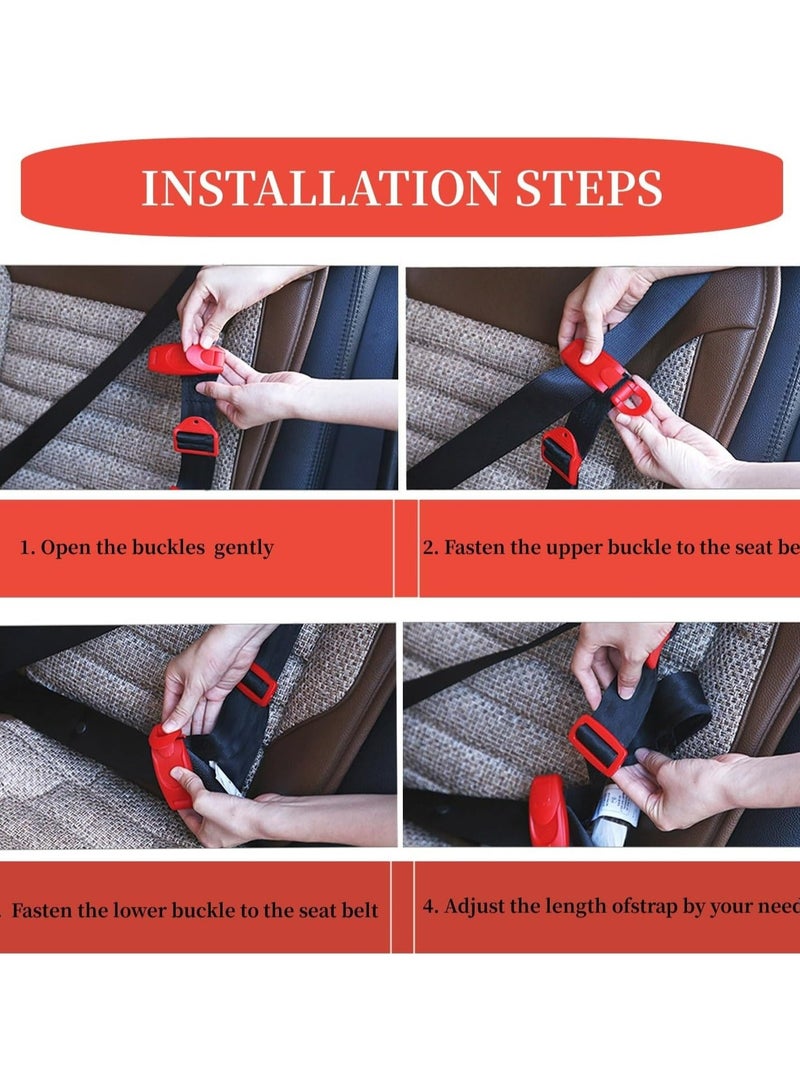 Oasisgalore Child Safety Seat Belt Adjuster - Buckle Protector for Car Seats (Red)  - Image 4