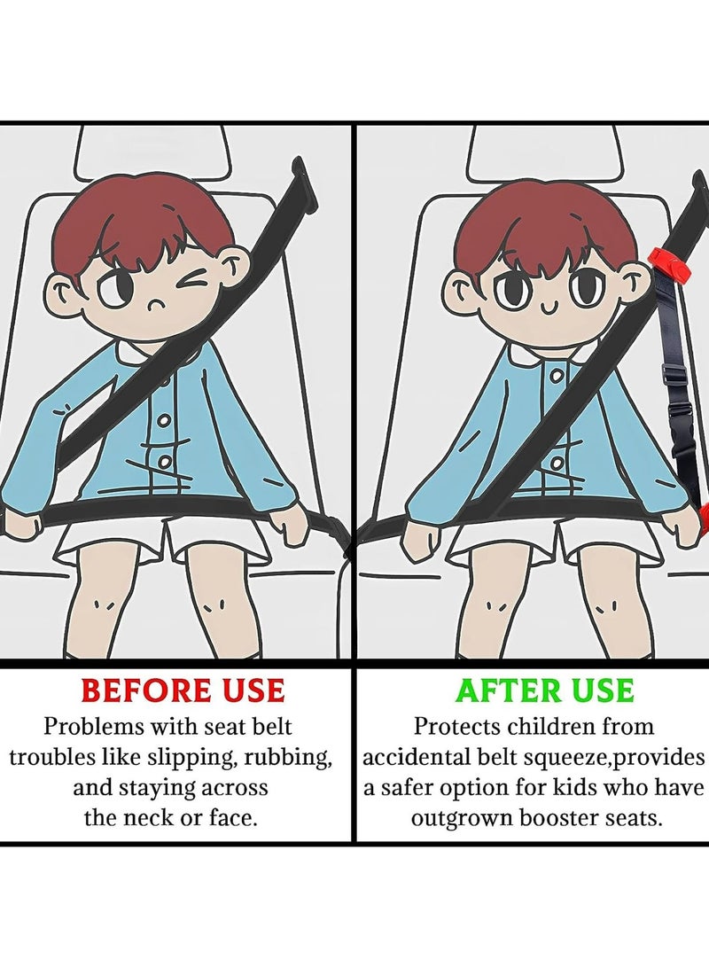 Oasisgalore Child Safety Seat Belt Adjuster - Buckle Protector for Car Seats (Red)  - Image 5