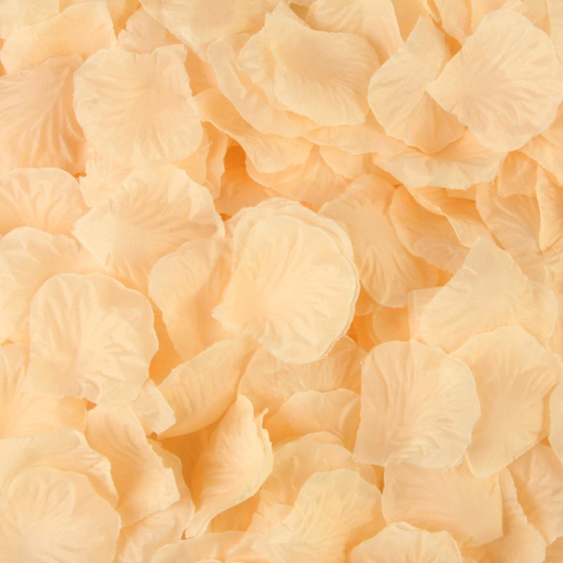 CODE FLORIST 1500 PCS Champagne Silk Rose Petals for Valentine's Day Romantic Night Wedding Proposal Anniversary Flower Decorations(Separated Scented) - Image 1