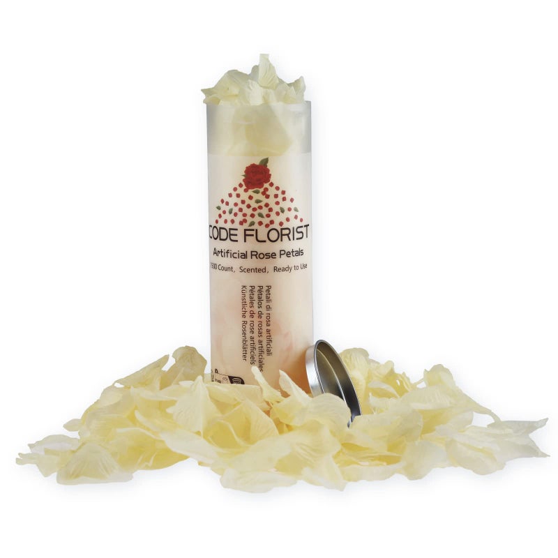 CODE FLORIST 1500 PCS Champagne Silk Rose Petals for Valentine's Day Romantic Night Wedding Proposal Anniversary Flower Decorations(Separated Scented) - Image 2