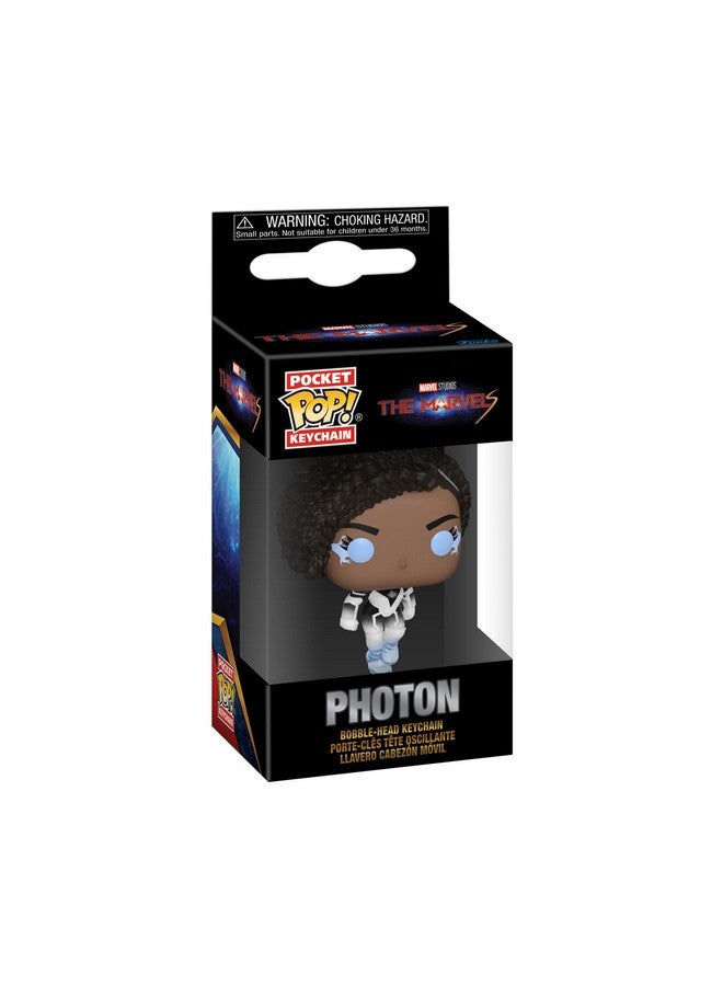 Funko POP! Keychain: The Marvels - Photon Novelty Keyring - Collectable Mini Figure - Stocking Filler - Gift Idea - Official Merchandise - Movies Fans - Backpack Decor - Image 2