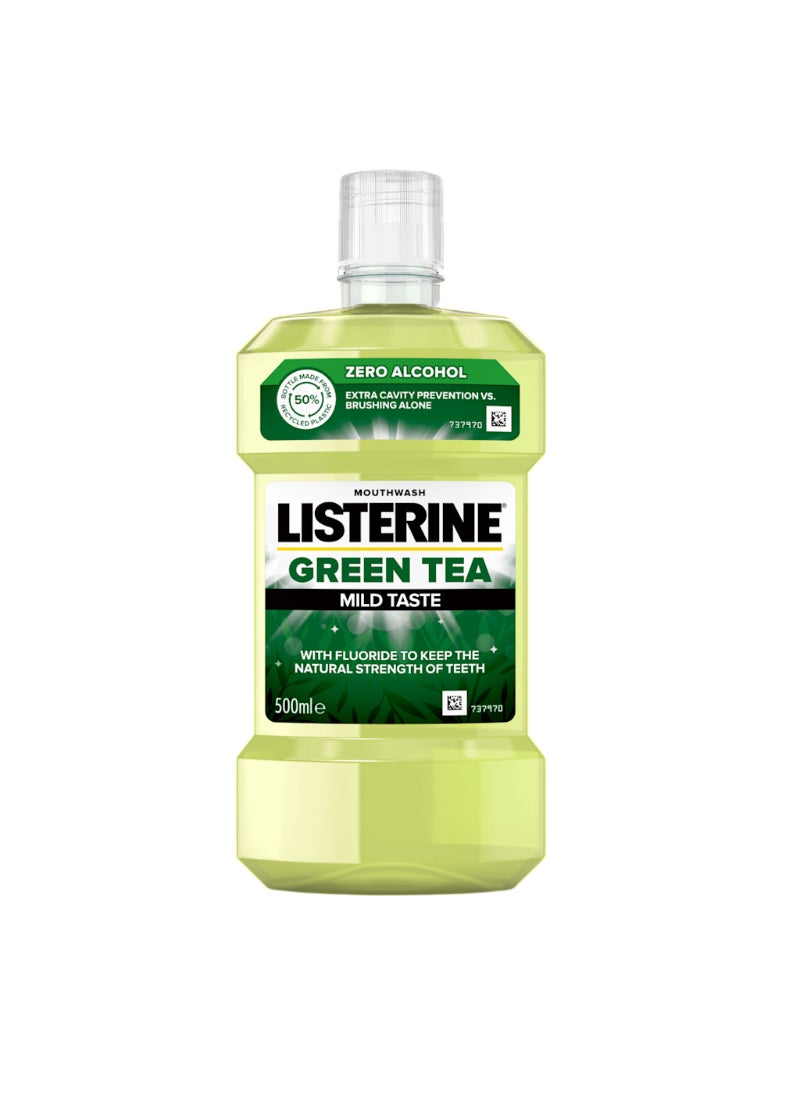 Listerine غسول فم بنكهة الشاي الأخضر مع تركيبة للعناية بالفم تقتل الجراثيم - Image 1