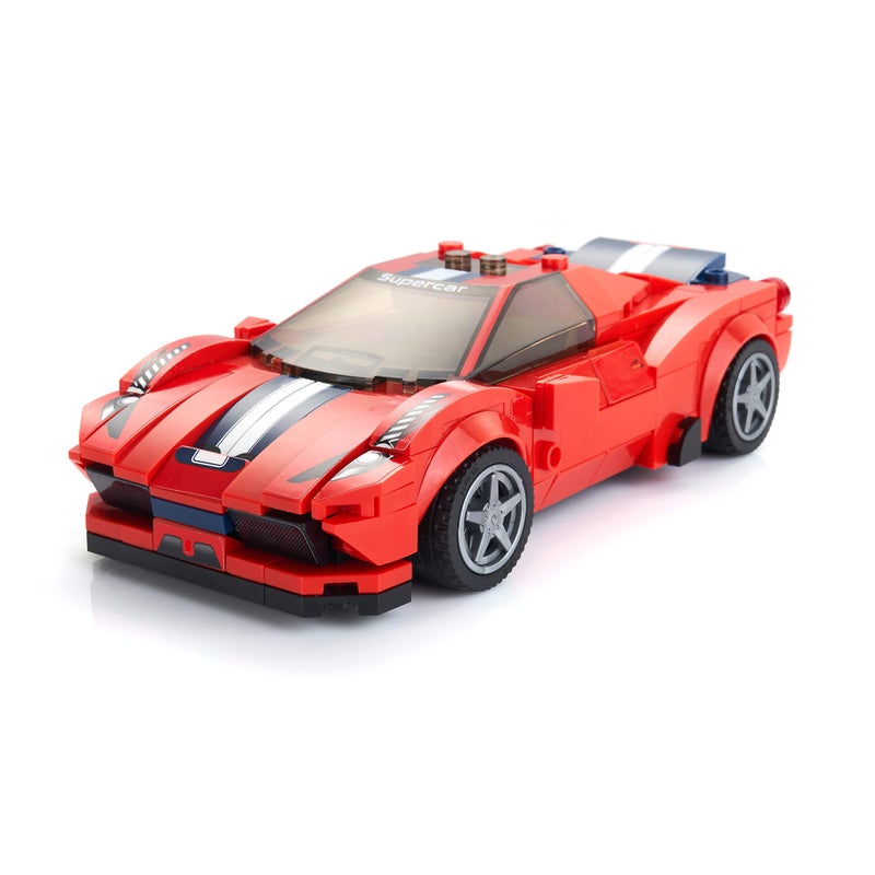 Block Builder Ferrari F8 Racing Car Building Block Set 306 Pieces Racing Car Building Blocks for Kids and Adults - Image 3