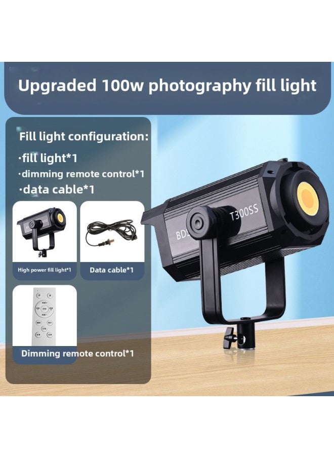 Generic - Live Light Led Photography Light Photo Short Video Fill Light Atmosphere Light Remote Control Bracket Three-color 100W Sun Light-Specifications:Fourth Generation Photography Light Single Light 100w - Image 1
