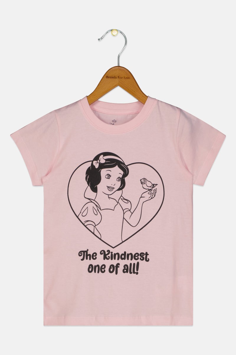 Disney تي شيرت قصير الأكمام لطيف لطيف للبنات، برتقالي - Image 1