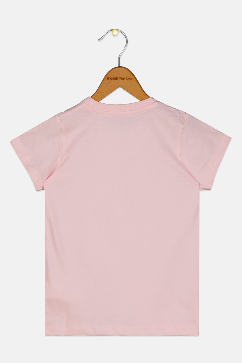 Disney تي شيرت قصير الأكمام لطيف لطيف للبنات، برتقالي - Image 2