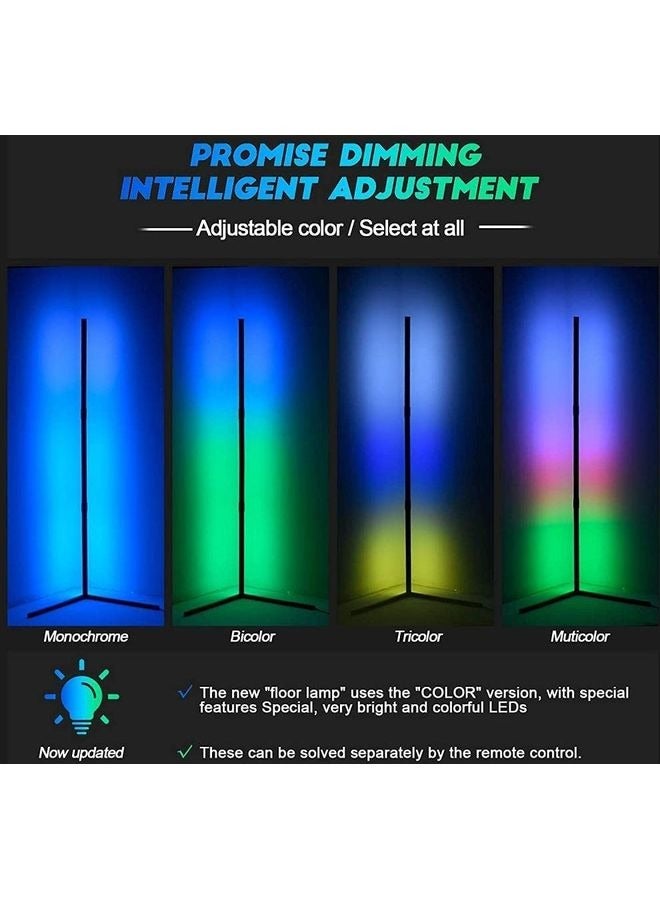 XiuWoo Standing Corner Mood Floor Lamp Corner Led Floor Lamp RGB Color Changing Atmosphere Light with Remote Control for Living Room, Bed Room - Image 2