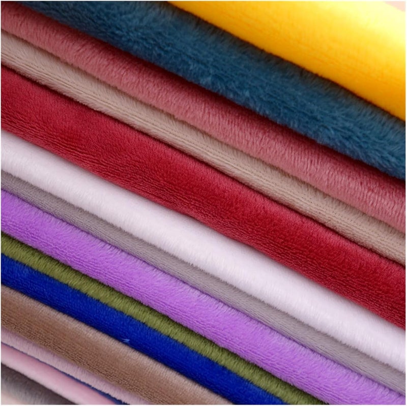 Crystal Velvet Short Plush Fabric 62inch Wide Smooth Plush Fabric Fleece Cloth for Blankets, Pajamas, Pillow Covers(Black,300cmx160cm) - Image 5