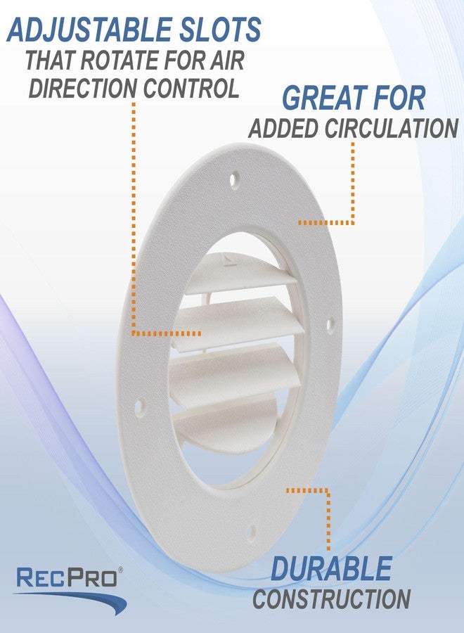 RecPro RV Air Louver Ceiling Vent 6.5" | Fully Adjustable | for 4-5/8" Ducting (1-Pack) - Image 4