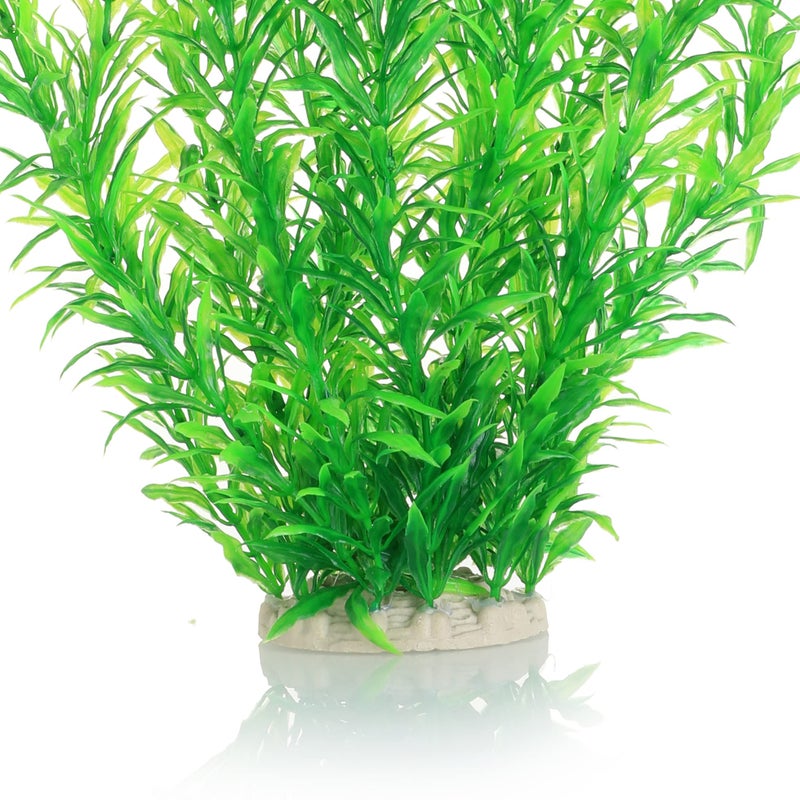 JIHAQUA Aquarium Decor Plastic Plants Extra Large 21 Inches Artificial Fish Tank Plants Tall Fish Tank Decorations (Green 2pcs) - Image 4