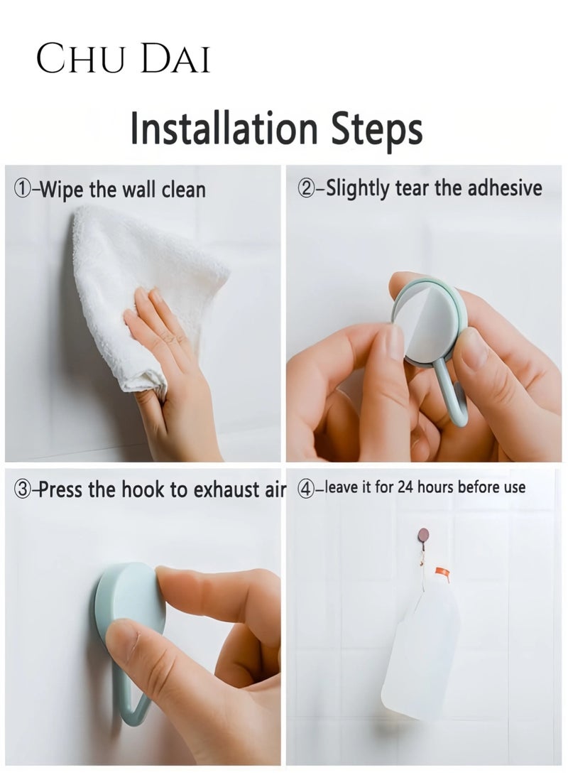 تشو داي مجموعة من 10 خطافات لاصقة لطيفة متعددة الاستخدامات، خطافات مفاتيح لتزيين الحائط، لتعليق القبعات، المناشف، المفاتيح، خطاف منشفة مثبت على الحائط للمنزل، المطبخ، الحمام، المكتب - Image 5