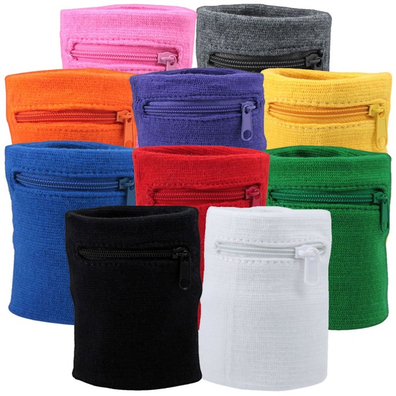Suddora Zipper Wrist Pouch For Running - Sweatband/Wristband Wallet for Keys, ID, Cards, Cash (Black) - Image 3
