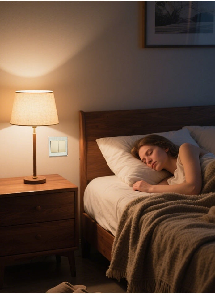 Vmax Premium 2 Gang 2 Way Wall Switch | Dual Rocker Gold & Steel Finish | Safe, Durable & Stylish for Home & Office - Image 3