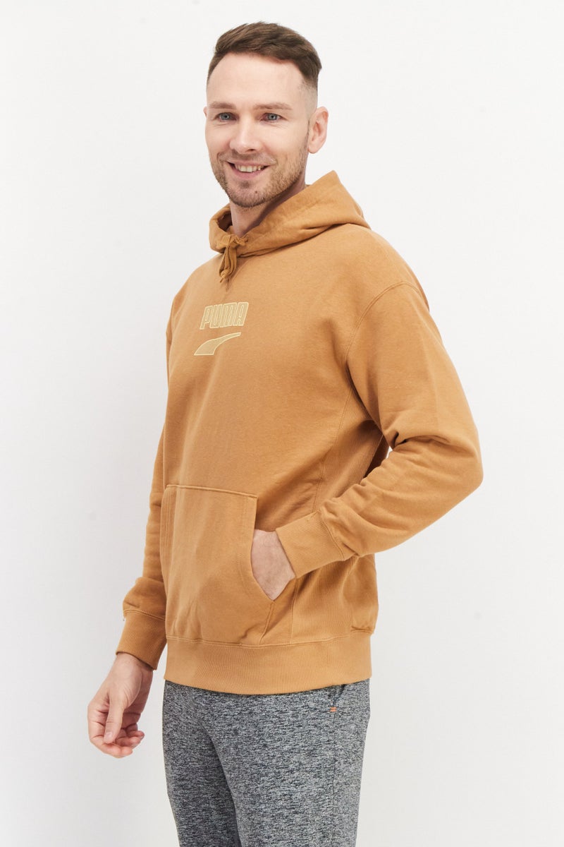 PUMA Men Relaxed Fit Long Sleeve Outdoor Sweatshirt, Tan - Image 4