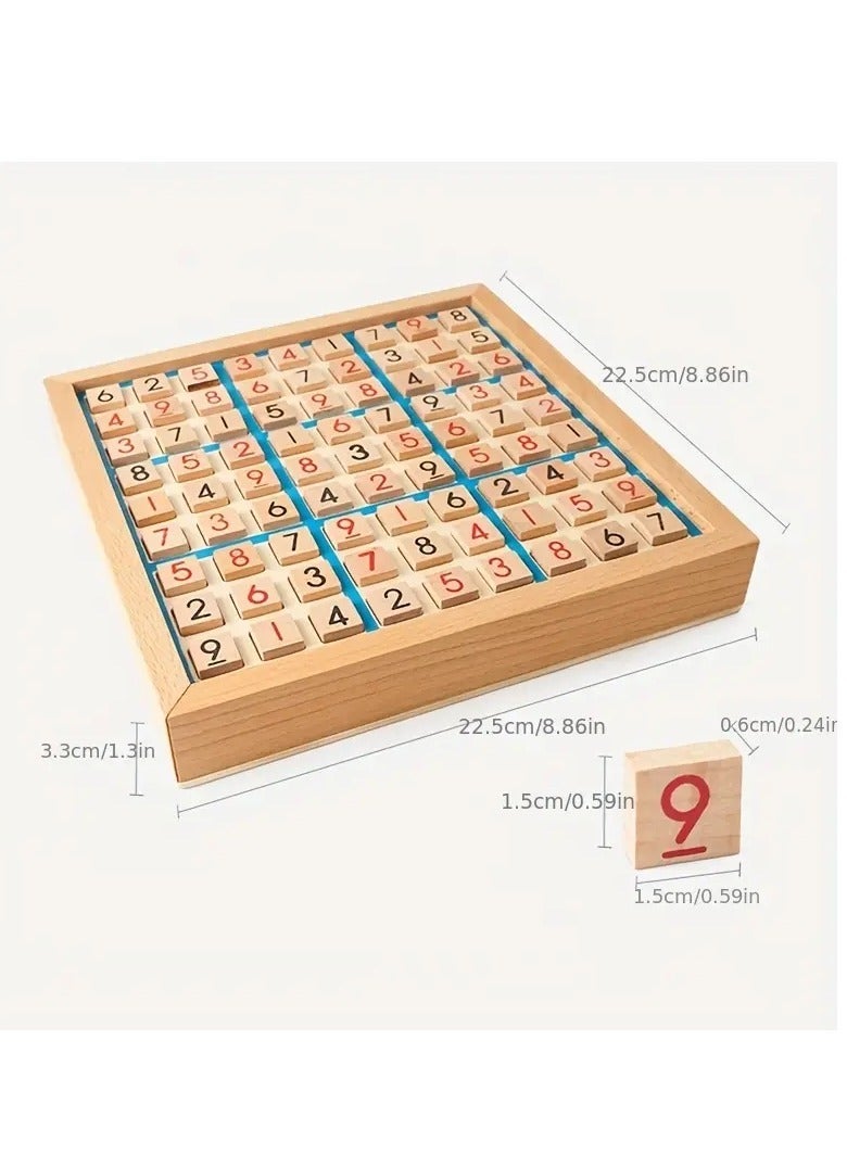 Enhance Logic with Fun - Intermediate Square Wooden Sudoku Game for Strategic Thinking  Cognitive Skill Building - Image 4