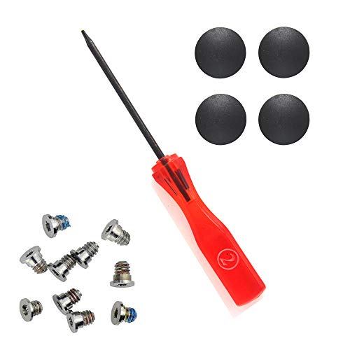 Padarsey 4 Pack Rubber Case Feet+Set of 10pcs Repair Replacement Screw+1pcs 5 Point Pentalobe Screwdriver Compatible for MacBook Pro Retina A1425 A1502 A1398 13" 15" Bottom Case - Image 4