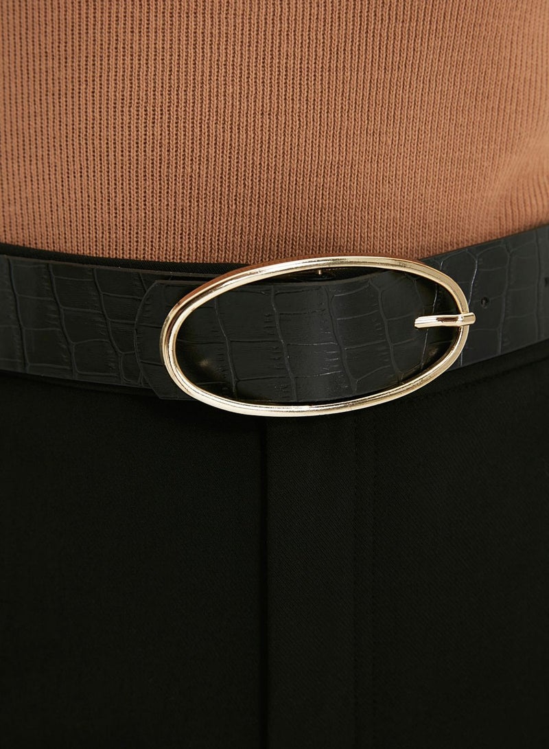 trendyol 2-Pack Crocodile Leather Look Belt - Image 5