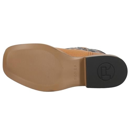 ROPER Mens Classic Square Toe Casual Boots Mid Calf - Brown - Size 8.5 M - Image 5