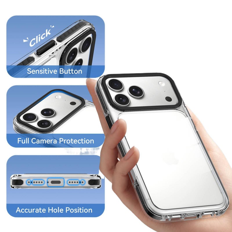Protective Case | Acrylic | Strong Magnetic | Striped Pattern | Black | Cover for iPhone 16 / 16 Plus / 16 Pro / 16 Pro Max - Image 3