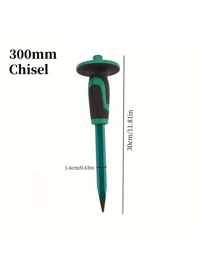Type 3 Chrome Vanadium Steel Masonry Chisel Protective Handle Sharp Durable Cement Chisel - Image 1