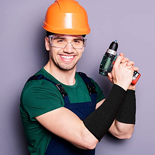 Geyoga 2 Pairs Cut Resistant Sleeves Level 5 Arm Protective Sleeve for Thin Skin and Bruising Gardening for Men Women(Black) - Image 2