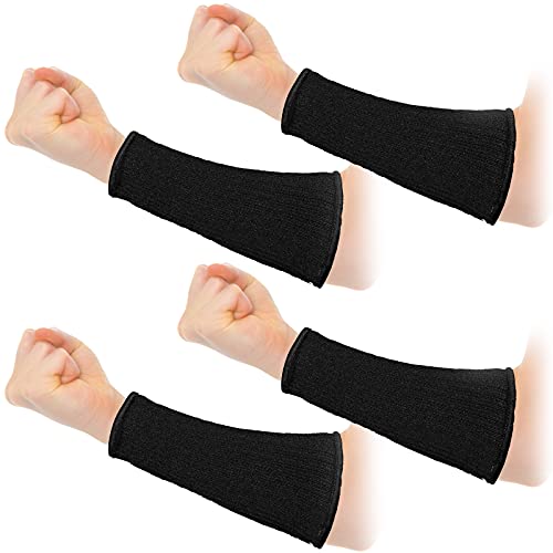 Geyoga 2 Pairs Cut Resistant Sleeves Level 5 Arm Protective Sleeve for Thin Skin and Bruising Gardening for Men Women(Black) - Image 1