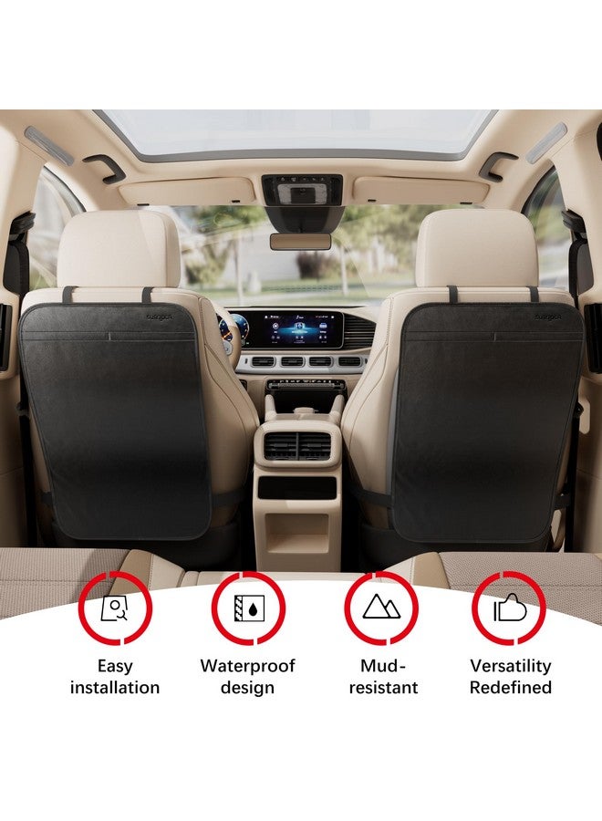SURDOCA Kick Mats Back Seat Protector for Kids, Leather Car Back Seat Cover for Child, Offers Waterproof Protection of Car Seat Back from Dirt, Mud, Scratches - Image 3