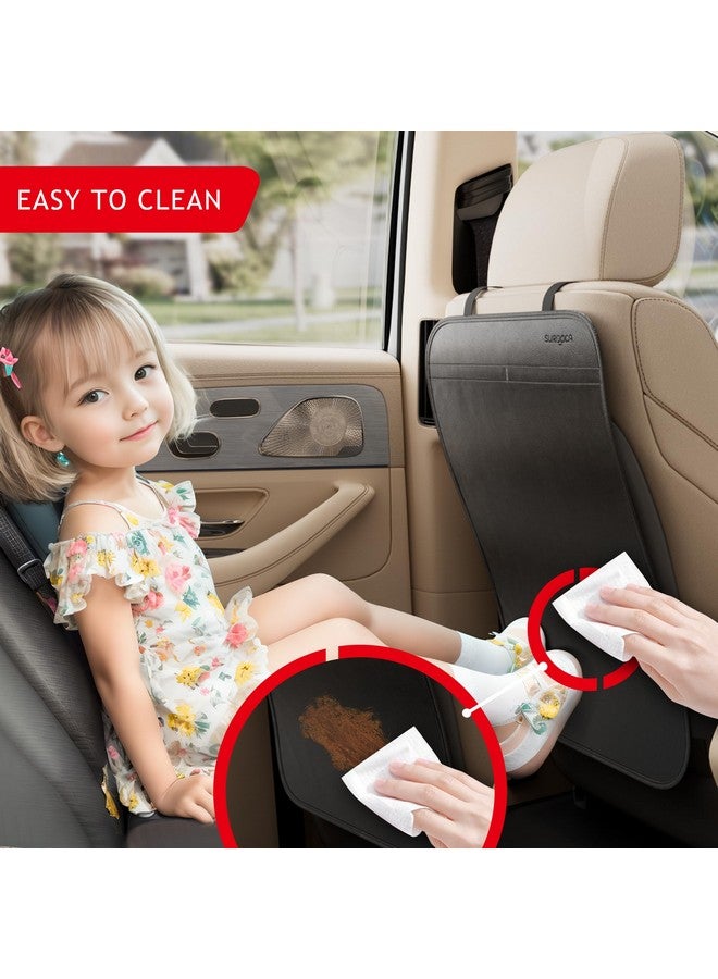 SURDOCA Kick Mats Back Seat Protector for Kids, Leather Car Back Seat Cover for Child, Offers Waterproof Protection of Car Seat Back from Dirt, Mud, Scratches - Image 4