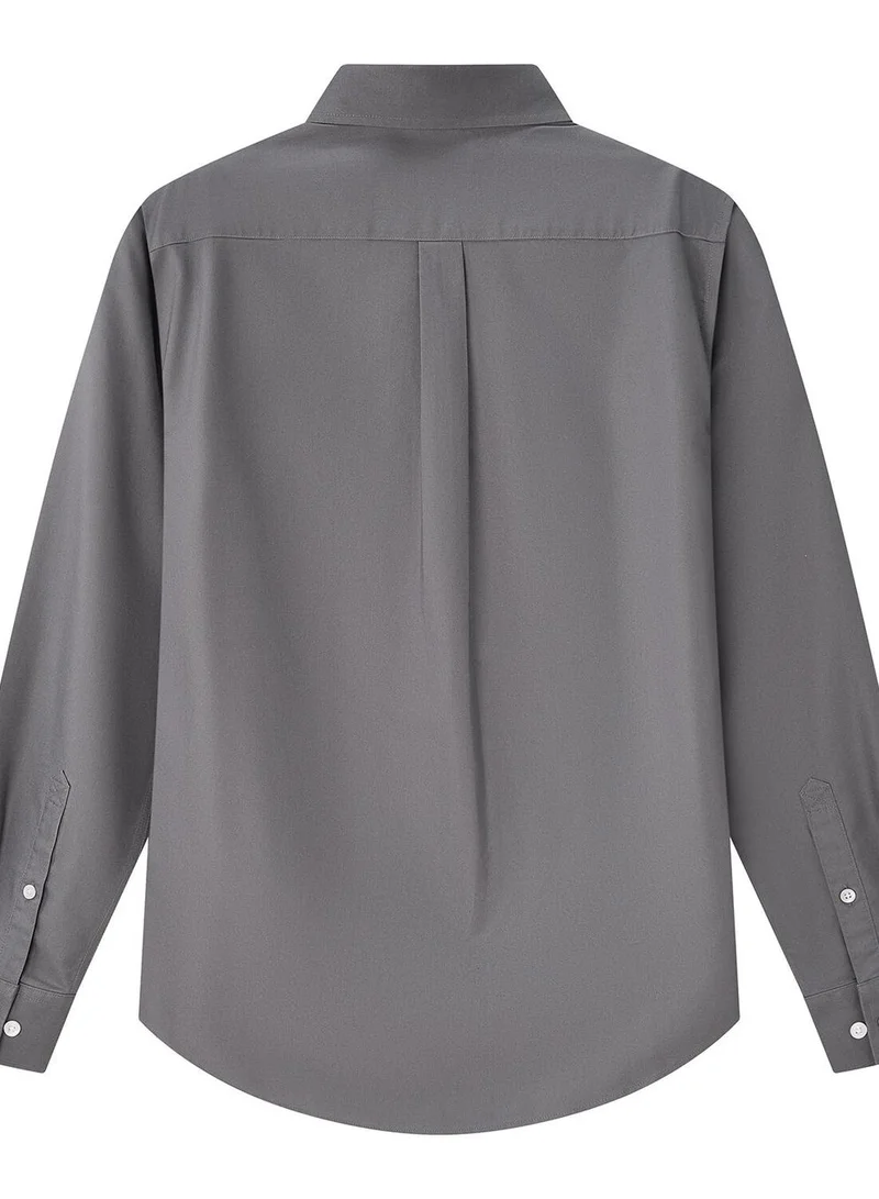 جيوردانو قميص أكسفورد قطني طويل الأكمام مقاوم للتجاعيد للرجال