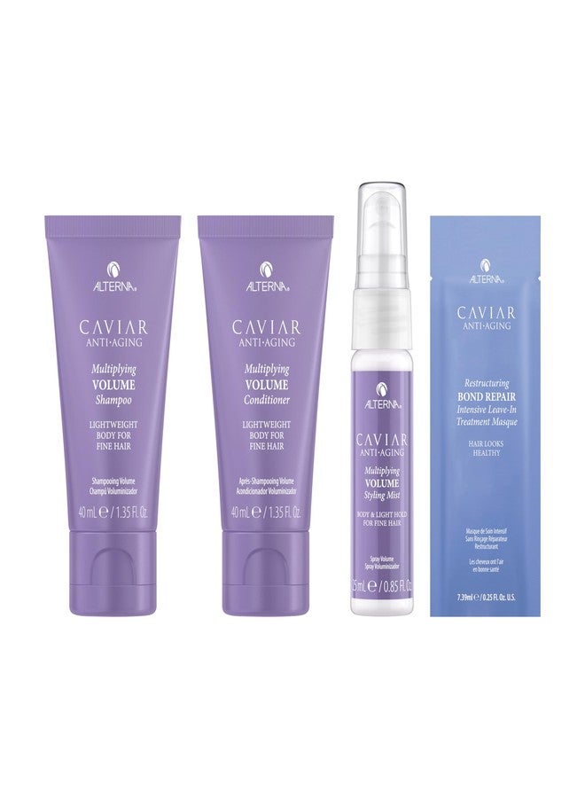 Alterna Haircare CAVIAR Anti-Aging Multiplying Volume Travel Kit - Shampoo, Conditioner, Styling Mist | For Fine, Thin Hair | Light Hold | Sulfate Free - Image 5