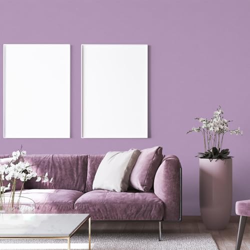 Abyssaly Purple Wallpaper Solid Color Peel and Stick Wallpaper Purple Contact Paper Self-Adhesive Removable Wall Paper for Wall Furniture Cabinet Covering Vinyl Rolls 15.7 in ×196 in - Image 3