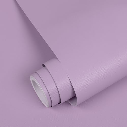 Abyssaly Purple Wallpaper Solid Color Peel and Stick Wallpaper Purple Contact Paper Self-Adhesive Removable Wall Paper for Wall Furniture Cabinet Covering Vinyl Rolls 15.7 in ×196 in - Image 1