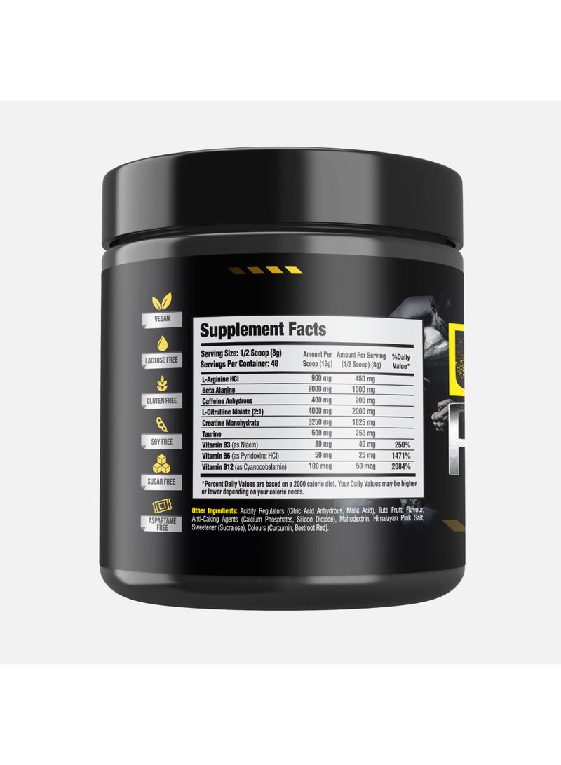 Body Builder Ultimate Power Pre Workout Supplement - Energy Flavour - 24 servings - Image 4